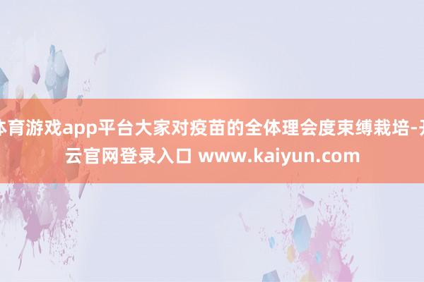 体育游戏app平台大家对疫苗的全体理会度束缚栽培-开云官网登录入口 www.kaiyun.com